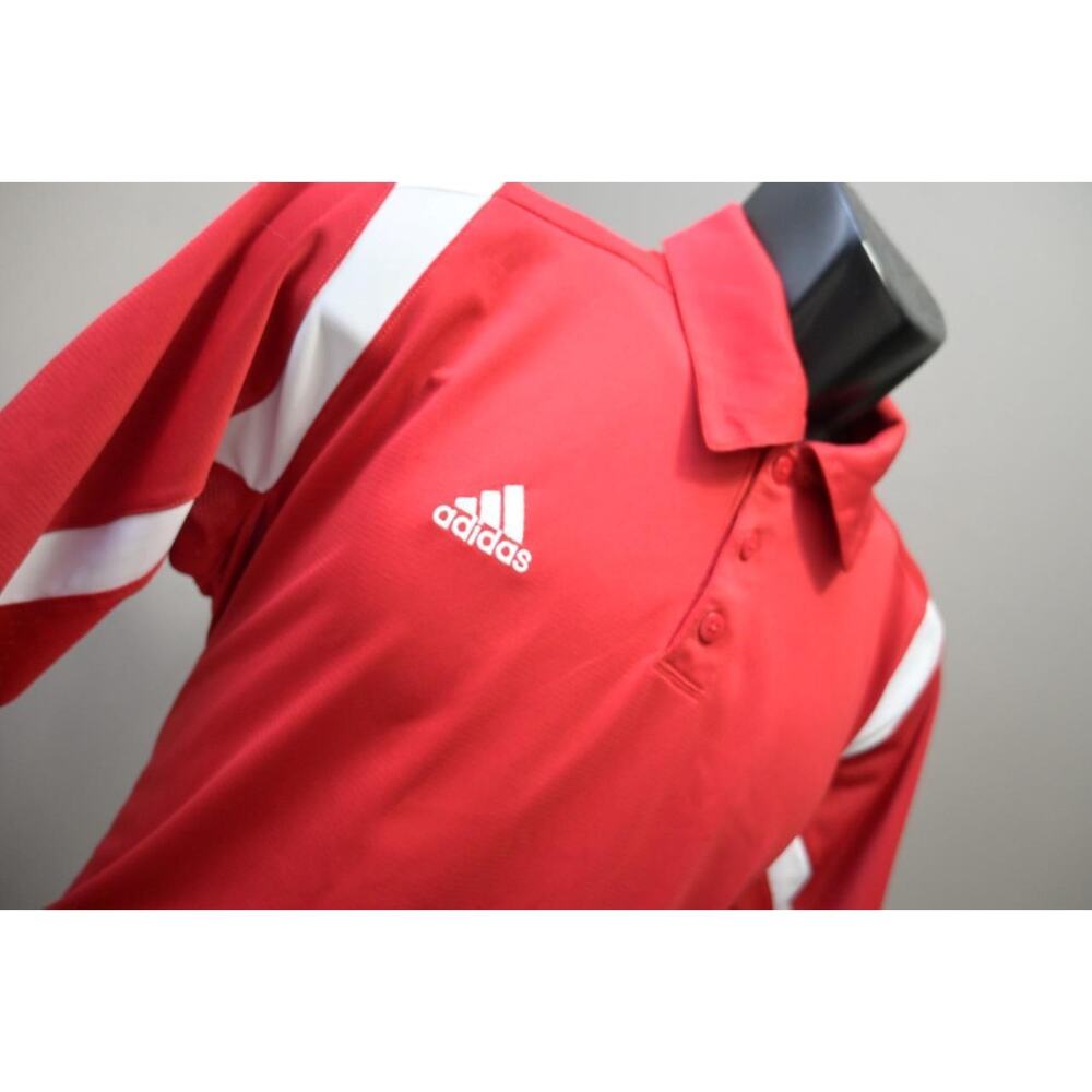 Adidas Golf Polo ClimaCool Red Short Sleeve‎ Golf Shirt Mens Size Medium
